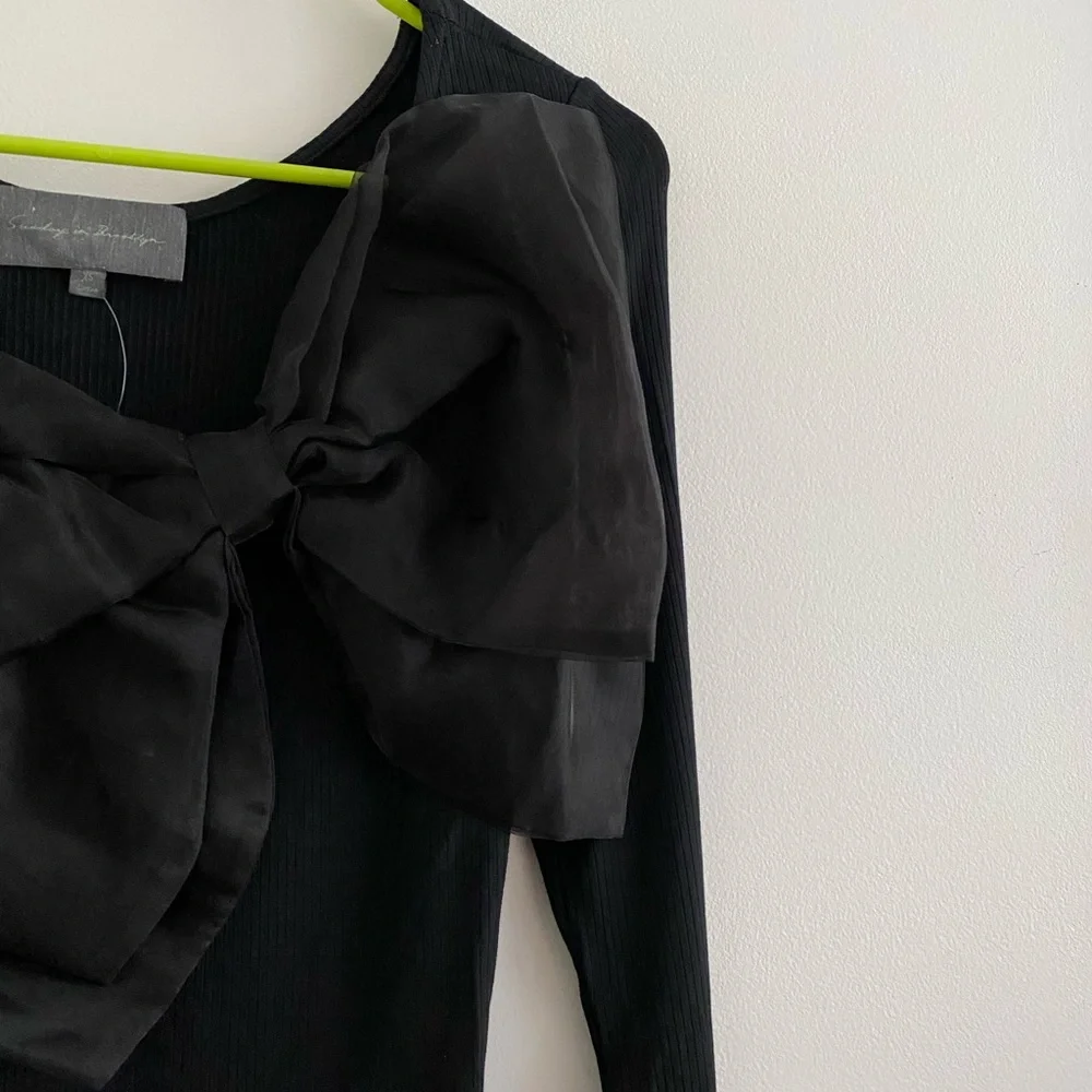 Anthropologie Black Bow Blouse - Picture 8 of 11